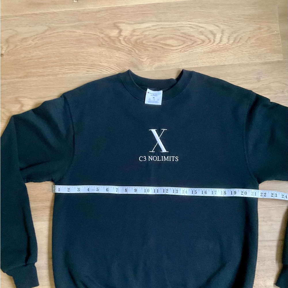 Champion Black Crewneck Men's Sweater Size M - Picture 4 of 5